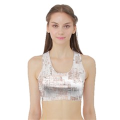 Abstract Art Sports Bra With Border by ValentinaDesign