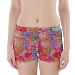 Colorful Watercolors Pattern                             Boyleg Bikini Wrap Bottoms by LalyLauraFLM