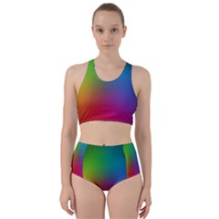 Bright Lines Resolution Image Wallpaper Rainbow Racer Back Bikini Set by Mariart