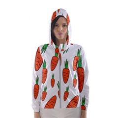 Fruit Vegetable Carrots Hooded Wind Breaker (women)