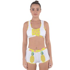 Pineapple Fruite Yellow Triangle Pink Racerback Boyleg Bikini Set by Mariart