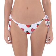 Red Fruit Strawberry Pattern Reversible Bikini Bottom by Mariart