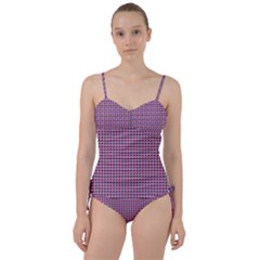 Pattern Grid Background Sweetheart Tankini Set by Nexatart