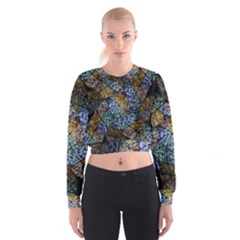 Multi Color Tile Twirl Octagon Cropped Sweatshirt