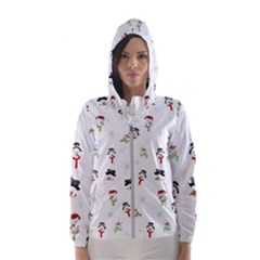 Snowman Pattern Hooded Wind Breaker (women) by Valentinaart