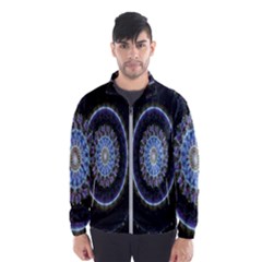 Colorful Hypnotic Circular Rings Space Wind Breaker (men) by Mariart