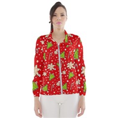 Ginger Cookies Christmas Pattern Wind Breaker (women) by Valentinaart