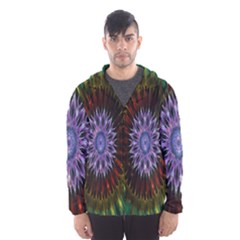 Flower Stigma Colorful Rainbow Animation Gold Space Hooded Wind Breaker (men) by Mariart