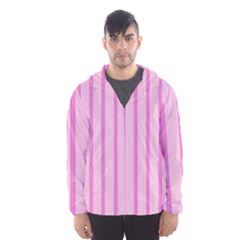 Line Pink Vertical Hooded Wind Breaker (men)