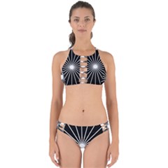 Ray White Black Line Space Perfectly Cut Out Bikini Set by Mariart