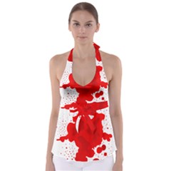 Red Blood Transparent Babydoll Tankini Top by Mariart