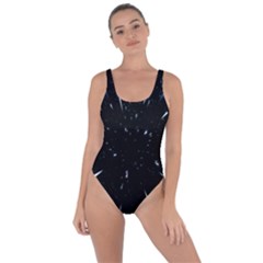 Space Warp Speed Hyperspace Through Starfield Nebula Space Star Line Light Hole Bring Sexy Back Swimsuit by Mariart