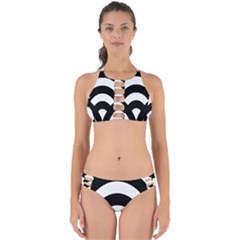 Circle White Black Perfectly Cut Out Bikini Set by Mariart