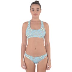 Flower Blue Butterfly Bird Yellow Floral Sexy Cross Back Hipster Bikini Set by Mariart