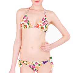 Flower Floral Rainbow Rose Bikini Set by Mariart