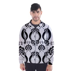 Flower Floral Black Sexy Star Black Wind Breaker (men) by Mariart