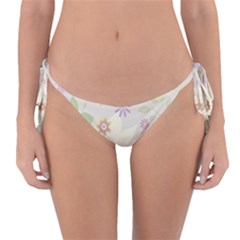 Flower Rainbow Star Floral Sexy Purple Green Yellow White Rose Reversible Bikini Bottom by Mariart