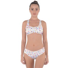 Flower Star Rose Sunflower Rainbow Smal Criss Cross Bikini Set by Mariart