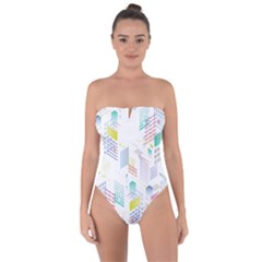 Layer Capital City Building Tie Back One Piece Swimsuit by Mariart