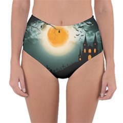 Halloween Landscape Reversible High-waist Bikini Bottoms by Valentinaart