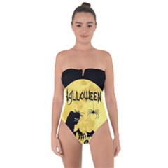 Halloween Tie Back One Piece Swimsuit by Valentinaart