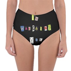 I Am Watching You Reversible High-waist Bikini Bottoms by Valentinaart