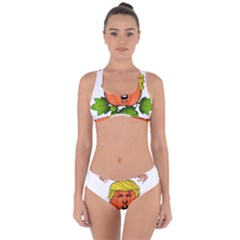 Trump Or Treat  Criss Cross Bikini Set by Valentinaart