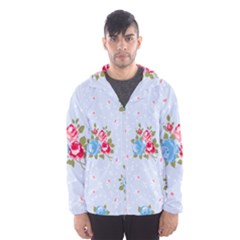 Cute Shabby Chic Floral Pattern Hooded Wind Breaker (men) by NouveauDesign