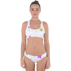 Star Triangle Space Rainbow Cross Back Hipster Bikini Set by Alisyart