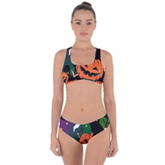 Happy Halloween Criss Cross Bikini Set by Mariart