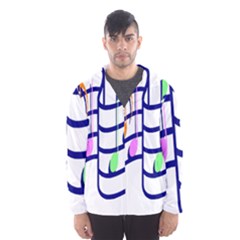 Music Note Tone Rainbow Blue Pink Greeen Sexy Hooded Wind Breaker (men) by Mariart