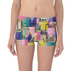 Magazine Balance Plaid Rainbow Reversible Boyleg Bikini Bottoms by Mariart