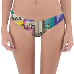 Magazine Balance Plaid Rainbow Reversible Hipster Bikini Bottoms by Mariart