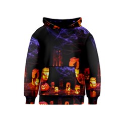 Awaiting Halloween Night Kids  Pullover Hoodie