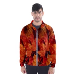 Ablaze With Beautiful Fractal Fall Colors Wind Breaker (men) by jayaprime