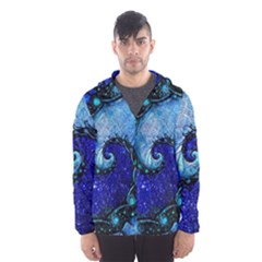 Nocturne Of Scorpio, A Fractal Spiral Painting Hooded Wind Breaker (men) by jayaprime