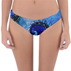 Nocturne Of Scorpio, A Fractal Spiral Painting Reversible Hipster Bikini Bottoms by jayaprime