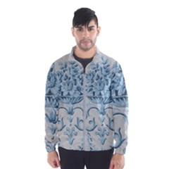 Blue Vintage Floral  Wind Breaker (men) by NouveauDesign