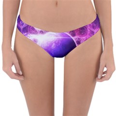 Beautiful Violet Nasa Deep Dream Fractal Mandala Reversible Hipster Bikini Bottoms by jayaprime