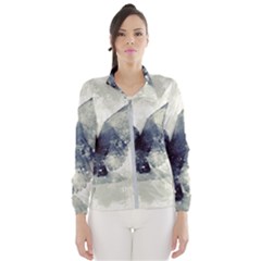 Cute Owl In Watercolor Wind Breaker (women) by FantasyWorld7