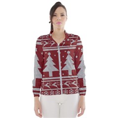 Ugly Christmas Sweater Wind Breaker (women) by Valentinaart