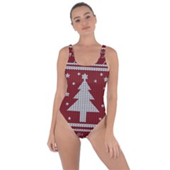 Ugly Christmas Sweater Bring Sexy Back Swimsuit by Valentinaart