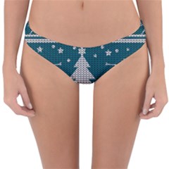Ugly Christmas Sweater Reversible Hipster Bikini Bottoms by Valentinaart