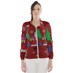 Ugly Christmas Sweater Wind Breaker (women) by Valentinaart