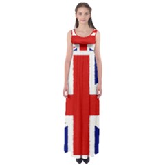 Union Jack Pencil Art Empire Waist Maxi Dress by picsaspassion