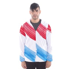 Tricolor Banner Watercolor Painting Art Hooded Wind Breaker (men) by picsaspassion