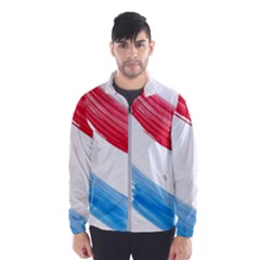 Tricolor Banner Watercolor Painting Art Wind Breaker (men) by picsaspassion