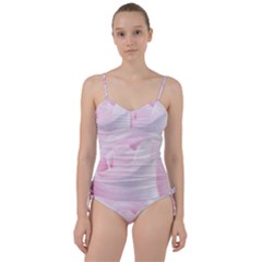 Rose Pink Flower, Floral Aquarel - Watercolor Painting Art Sweetheart Tankini Set by picsaspassion