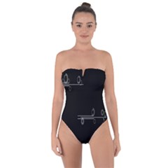 Feedback Loops Motion Graphics Piece Tie Back One Piece Swimsuit by Mariart