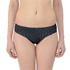 Gray Plaid Black Hipster Bikini Bottoms by Mariart